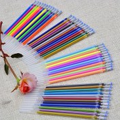 Resim 48 Renk/Set Flaş Toplu Jel Kalem Vurgu Dolumu Tam Parlaklık Boyama Kalem Çizim Renkli Kalem 