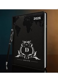 Resim Bk Gift Kişiye Özel İsimli Termo Sert Kapak 2026 Siyah Ajanda & Kalem -8, Öğretmenler Günü Hediyesi, Yeni İş Hediyesi 35341 Bk Gift Renkli 