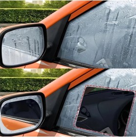 Resim Müstesna Otomobil Kamyon Cam ve Dikiz Aynası 4 Adet Yağmur Tutmaz Buğu Önleyici Güvenlik Sticker Film 