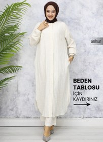 Resim ASİLNUR Merve Hac Ve Umre Ikili Takım Kıyafeti Beyaz 