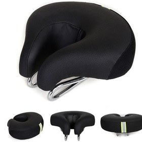 Resim Burunsuz Eyer Bisiklet Koltukları Yumuşak Kalınlaştırılmış Bisiklet Sürüş Aksesuarları Şok Emici Ve Rahat Siyah 