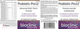 Resim Bioclinic Naturals Probiotic Pro (lactobacillus+bifidobacterium) 12 Billion milliards 60 vcaps 