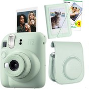 Resim Fujifilm Instax Mini Fotoğraf Makinesi 20'li Film Mini Albüm ve Deri Kılıf Seti Pembe 