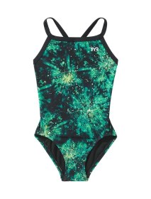 Resim Tyr Durafast Lite Kız Çocuk Diamondfit Mayo - Radiant Flare Yeşil 