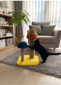 Resim FeyzaDesign Yumuşak ve dayanıklı kedi tırmalama mantarı, rahat kullanım sağlar 