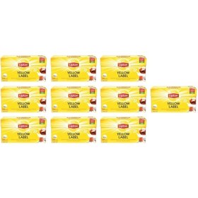 Resim Lipton Yellow Label Demlik Poşet Çay 100'lü 10 Paket 