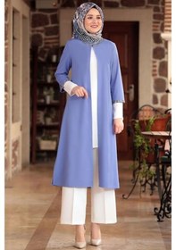 Resim Amine Hüma Taş İşlemeli Ceket Bebe Mavisi Bebe Mavisi 