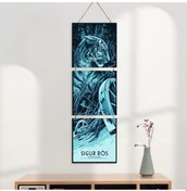 Resim Ahşap Katlanabilir 3lü Tablo - Tbl0017 