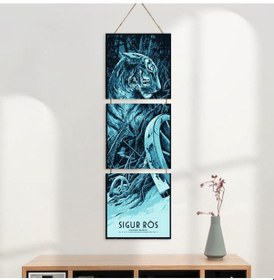 Resim Ahşap Katlanabilir 3lü Tablo - Tbl0017 