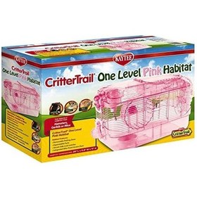Resim Kaytee Crittertrail Evcil Hayvan Fareleri, Cüce Hamster, Hamster Veya Gerbiller İçin Pembe Yaşam Alanı 