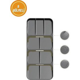 Resim 9 Bölmeli Çekmece Kaşıklık 38 x 17 cm 