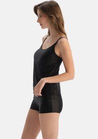 Resim Tankini Üst - Siyah / Siyah / 44 