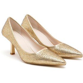 Resim DESA - ES Kadın Gold Taşlı Abiye Stiletto 