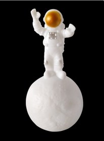 Resim Astronot Şekilli Gece Ve Masa Lambası Beyaz 