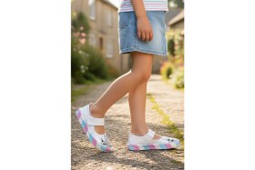Resim Kiko Kids Gilan Cırtlı Kız Çocuk Babet Ayakkabı 