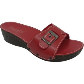 Resim Parmi 16901 Kadın Kırmızı Tokalı Günlük Kullanım Terlik Kırmızı 