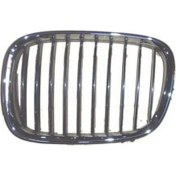 Resim Tyg 1996 - 2000 Bmw 5 Serı E39 - Ön Panjur Sağ Nikelajlı - Siyah (Tyg) (Oem NO:511138159316) 