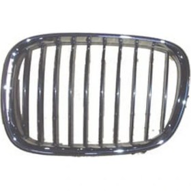 Resim Tyg 1996 - 2000 Bmw 5 Serı E39 - Ön Panjur Sağ Nikelajlı - Siyah (Tyg) (Oem NO:511138159316) 