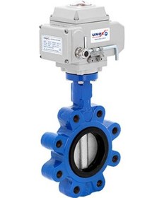 Resim Unox Lug Tip Elektrik Aktüatörlü Paslanmaz Klape Kelebek Vana 