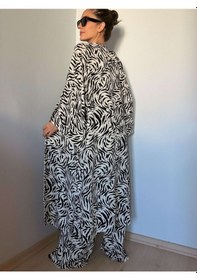 Resim Ali Butik Zebra Desenli Kimono Pantolon Takım Zebra 
