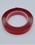 Resim Çift Taraflı Bant 15mm 5mt Kırmızı Şeffaf 1 Paket 5 Adet Unıversal Cc Siyah 