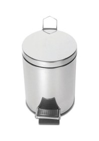 Resim Krom Pedallı Çöp Kovası 8 Lt Gri 