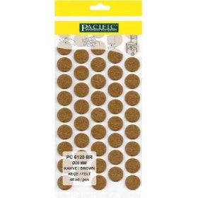 Resim Braventa Collection Pacific Mobilya Keçesi,kendinden Yapışkanlı Zemin Koruyucu Kahverengi (Çap 20MM) 