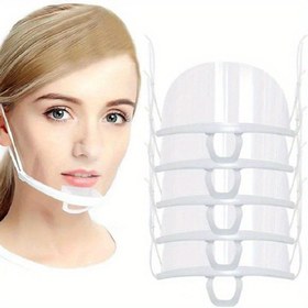 Resim 10 adet Yeniden Kullanılabilir Şeffaf Anti-Sis Maskesi Kalkanı Kapak - Güzellik ve Dövme Servisleri için Plastik Anti-Amaç Ağız Kalkanı, Restoranlar ve Okullar için İdeal 