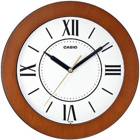 Resim Casio Iq-126-5Bdf Plastik Kasa Duvar Saati Beyaz - Kahverengi 