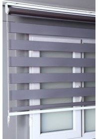 Resim Gri Düz Zebra Stor Kaliteli Güneşlik Perdeler 