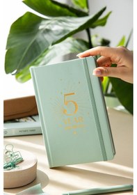 Resim 5 Yıllık Süresiz Günlük Ajanda 13x21 - Yeşil Yeşil 