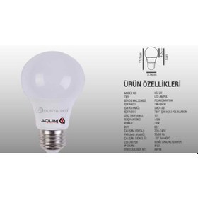 Resim Dünya Led 10W E 27 4000K Gün Işığı Led Ampul 