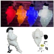 Resim Şapkalı Orta Boy Robot Mavi Ledli Beyaz Gövde 24 Volt 1 Adet 