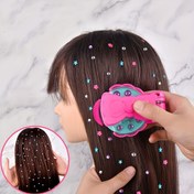 Resim Kızların Parıltılı Taşlı Saç Aksesuarı Stamper Seti - Glam Star & Flower Stilleri, Renkli Yapay Elmaslar, Kullanımı Kolay, Pil Gerektirmez, Doğum Günleri, Cadılar Bayramı, Noel ve Şükran Günü Hediyesi İçin Mükemmel 