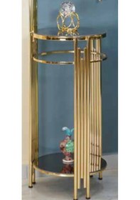 Resim Mim Bronz - Gold Sütun Fiskos Yan Sehpa Gold 