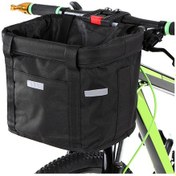 Resim Monyee Çok Amaçlı Büyük Bisiklet Sepeti, Alüminyum Çerçeve, Çekmeceli Kapatma, Evcil Hayvan/alışveriş Taşıma, Kolye Uyumlu, 17 Pound Yük Kapasitesi Siyah 