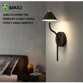 Resim Simaavize Modern Black Led Aplik -şarzlı -gün Işığı Siyah 