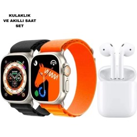 Resim Hobilinka S8 Ultra Akıllı Saat + Gürültü Önleyici Kablosuz Kulaklık Seti 