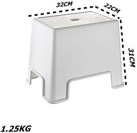 Resim Çelik Ayna Lüx Banyo Taburesi Çok Amaçlı Tabure 128-Beyaz 
