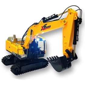 Resim Magicway Uzaktan Kumandalı 13 Fonksiyonlu Kepçe Oyuncak Işıklı Sesli 360° Dönen Şarjlı Kazıcı İş Makinası 