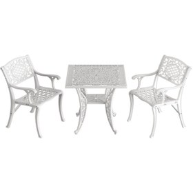 Resim İstanbul Kare Masa 2 Li Cunda Sandalye Beyaz 