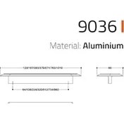 Resim 9036 -Çizgili Kulp Altın Renk Tek Adet 224 mm Altın Tek Ebat SSY9036 0224 Gl 