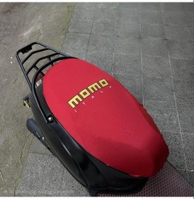 Resim Momo Kırmızı Penye Motorsiklet Sele Kılıfı 1.kalite Likrali Penye Yıkanabilir 