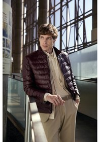 Resim Ncs Jeans Su Geçirmez Regular Fit Erkek Şişme Suni Deri Mont Bordo 4528 Bordo 