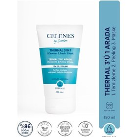 Resim Celenes Thermal 3'ü 1 Arada Yıkama Peeling Maske 150 ML 