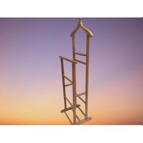 Resim Dilsiz Uşak Çift Tepe Havlulu Model Parlak Ceviz Askılık Kayın To Ceviz 