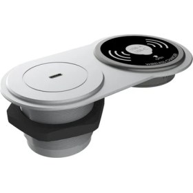 Resim Metalline® Circular-Line Modüler Hızlı Şarj Kutusu Wireless Type-C Gümüş 