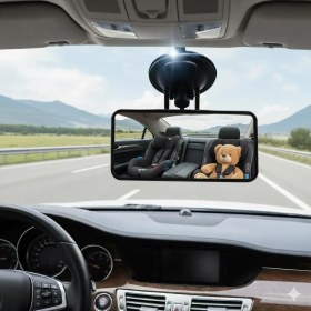 Resim Space 6X12 cm Çok Açılı Dikiz Aynası Geri Görüş-Puset ve Arka Koltuk Için Ayarlanabilir 