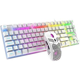 Resim Ziyou Lang T2 RGB 88 Tuş Oyuncu Mekanik Klavye Mouse Set 