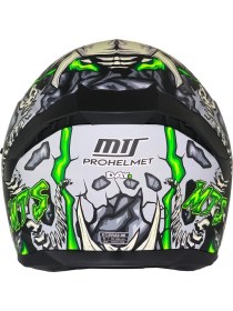 Resim Mts M-910 Skull Güneş Vizörlü Dot/Ce Onaylı Full Face Motosiklet Kaskı Çok Renkli 